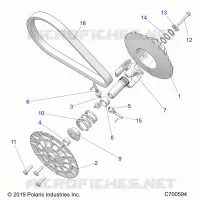 DRIVE TRAIN, SECONDARY CLUTCH