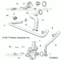 ENGINE, WATERPUMP AND BYPASS
