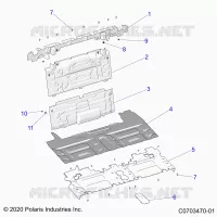 REAR BODYWORK CLOSEOFF, CENTER PANELS