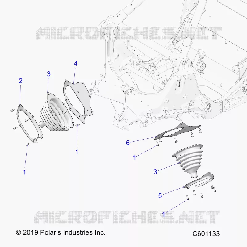 CHASSIS, TIE ROD BOOT ASM.