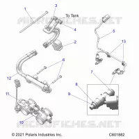 FUEL SYSTEM, RAIL, LINES AND THROTTLE BODY