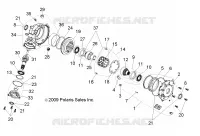 DRIVE TRAIN, FRONT GEARCASE INTERNALS (BUILT 3/04/10 AND BEFORE)