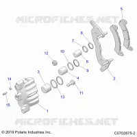 BRAKES, FRONT BRAKE CALIPER