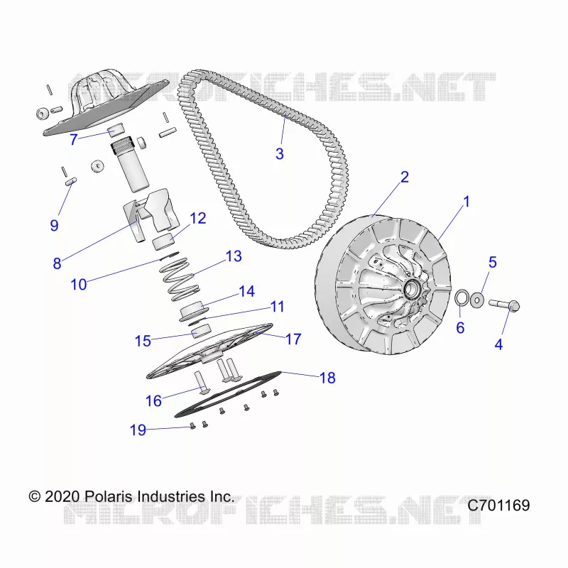 DRIVE TRAIN, SECONDARY CLUTCH