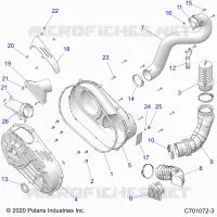 DRIVE TRAIN, CLUTCH COVER AND DUCTING