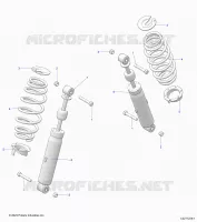 REAR SUSPENSION SHOCK AND MOUNTING