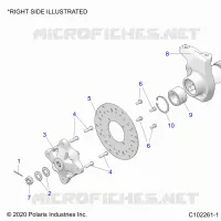 FRONT SUSPENSION HUB, CARRIER, AND BRAKE DISC