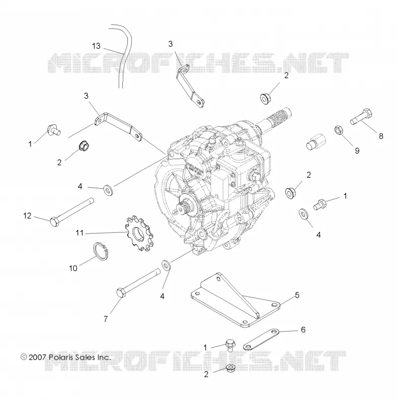 DRIVE TRAIN, MAIN GEARCASE MOUNTING