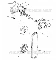 WATER PUMP XLT 0950756, XLT SKS 0950556,  XLT SKS EURO E950556   XLT SKS  P (4928842884C011)