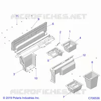 REAR BODYWORK CLOSEOFF/STORAGE (PREM PREP AUDIO ROOF)