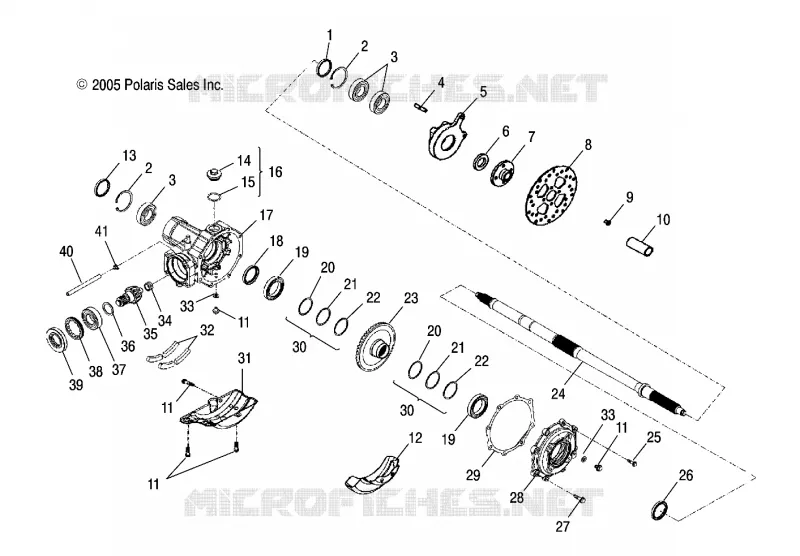REAR WHEEL AXLE