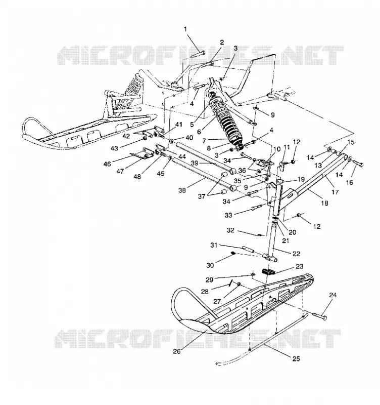 FRONT SUSPENSION AND SKI WIDETRAK / 0932064 (4922982298011A)