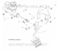 BRAKES, PEDAL AND MASTER CYLINDER MOUNTING