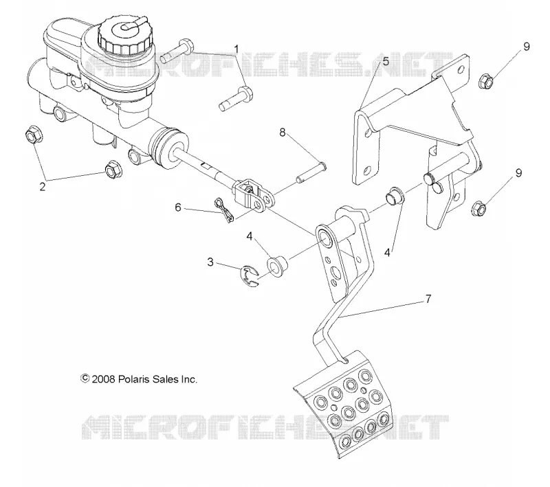 BRAKES, PEDAL AND MASTER CYLINDER MOUNTING