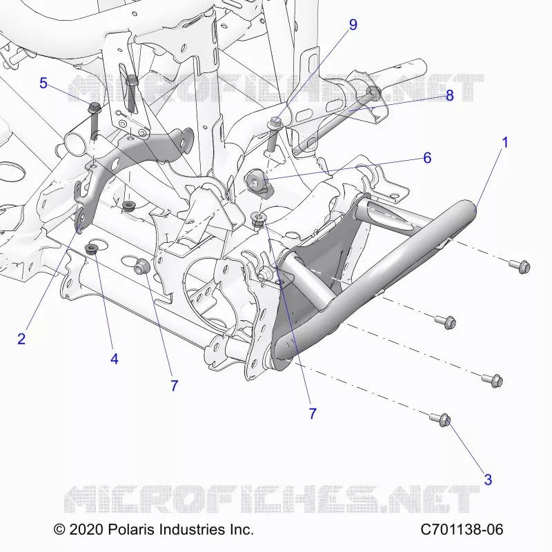 CHASSIS, MOUNTING, FRONT GEARCASE AND BUMPER MOUNTING