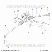 STEERING GEAR BOX W/EPS AND RELATED