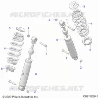 REAR SUSPENSION SHOCK AND MOUNTING 