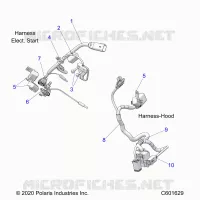 ELECTRICAL, WIRE HARNESS, HOOD, ELEC. START