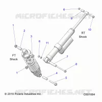 SUSPENSION, SHOCK MOUNTING, REAR SUSP.
