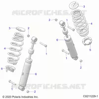 REAR SUSPENSION SHOCK AND MOUNTING