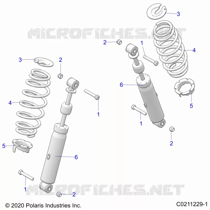 REAR SUSPENSION SHOCK AND MOUNTING