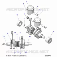 ENGINE, PISTON AND CRANKSHAFT