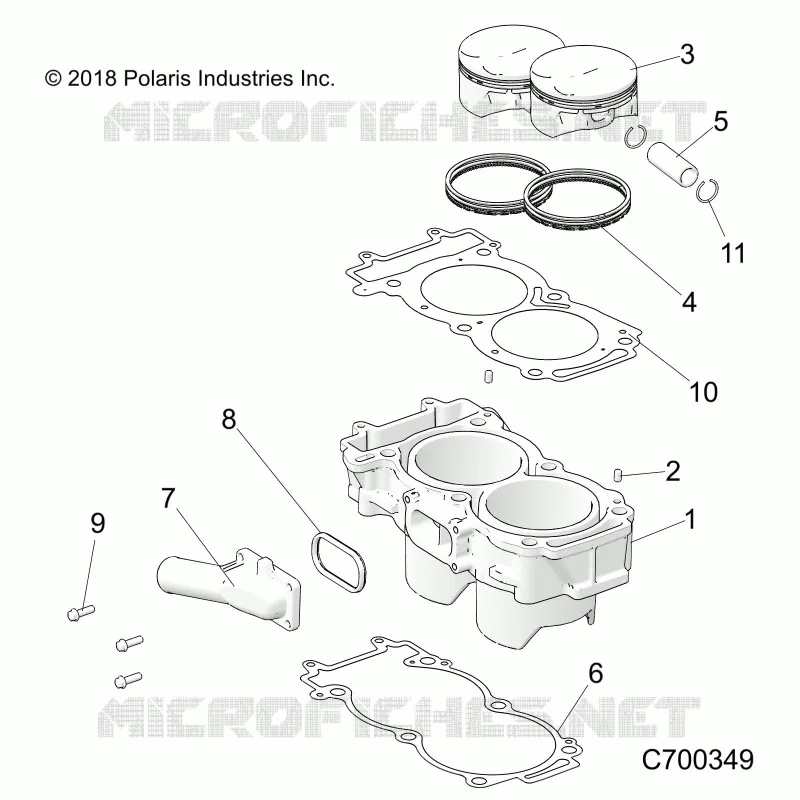CYLINDER AND PISTON
