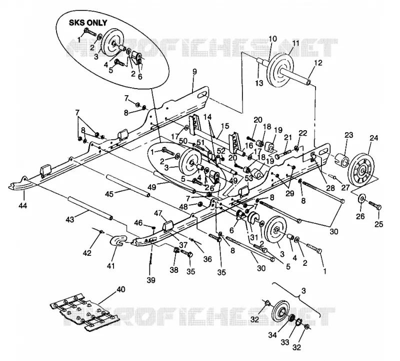 SUSPENSION 500 EFI SKS 0962574, 500 EFI RMK 0962974, AND EUROPEAN 500 EFI S (4931983198B010)