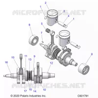 ENGINE, PISTON AND CRANKSHAFT