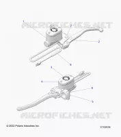 FRONT BRAKE BRAKE LEVER AND MASTER CYLINDER
