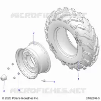 WHEELS, FRONT TIRE