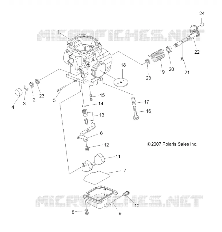 ENGINE, CARBURETOR, LOWER