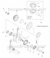 ENGINE, CRANKSHAFT AND PISTON