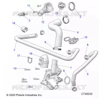ENGINE, WATERPUMP AND BYPASS