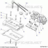 ENGINE, THROTTLE BODY AND VALVE COVER