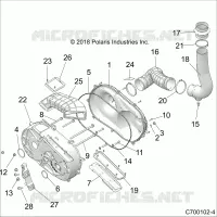 DRIVE TRAIN, CLUTCH COVER AND DUCTING