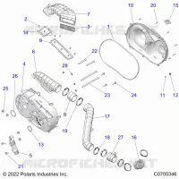DRIVE TRAIN, CLUTCH COVER AND DUCTING