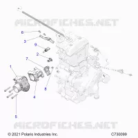 ENGINE, THROTTLE BODY AND FUEL RAIL