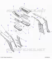 REAR BODYWORK FENDERS AND BEZELS-Z24NMC99AM/BM (C0705025-9)