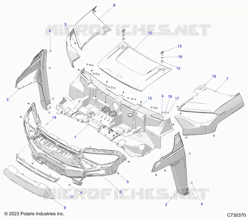 HOOD AND FRONT FENDERS
