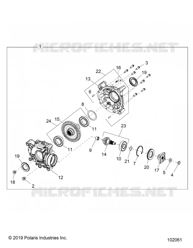 DRIVE TRAIN, REAR GEARCASE INTERNALS