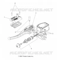 FRONT BRAKE BRAKE LEVER AND MASTER CYLINDER