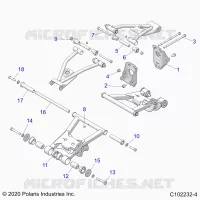 REAR SUSPENSION CONTROL ARM, MOUNTING