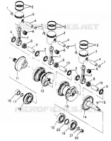 CRANKSHAFT   PISTON SLX 780 B964287 AND  INTL. SLX 780 I964287 (4937443744C003)