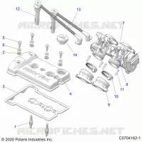ENGINE, THROTTLE BODY AND VALVE COVER