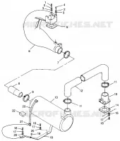 EXHAUST SYSTEM SLT 780 B964588 AND  INTL. SLT 780 I964588 (4935683568B004)