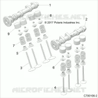 ENGINE, CAM SHAFTS AND VALVES