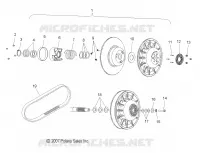 DRIVE TRAIN, SECONDARY CLUTCH AND DRIVE BELT
