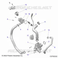 ENGINE, WATERPUMP AND BYPASS