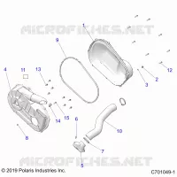 DRIVE TRAIN, CLUTCH COVER AND DUCTING